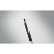 Aluminium Pen with Bamboo Grip, Push-Button | SPARTA MO2159