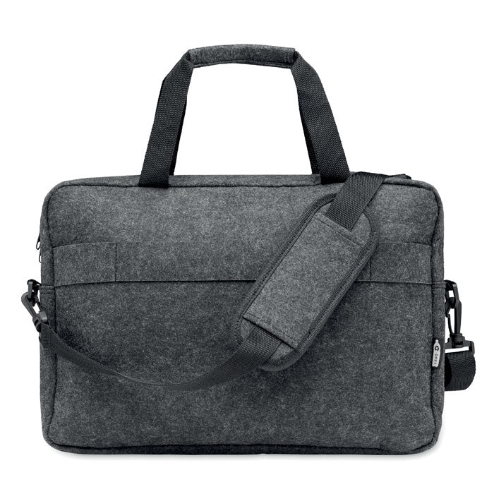 15-inch Laptop Bag — Sustainable RPET Felt, Detachable Shoulder Strap | PLANA MO2165