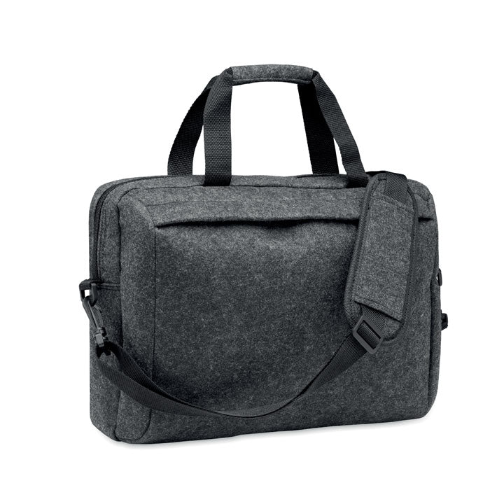 15-inch Laptop Bag — Sustainable RPET Felt, Detachable Shoulder Strap | PLANA MO2165