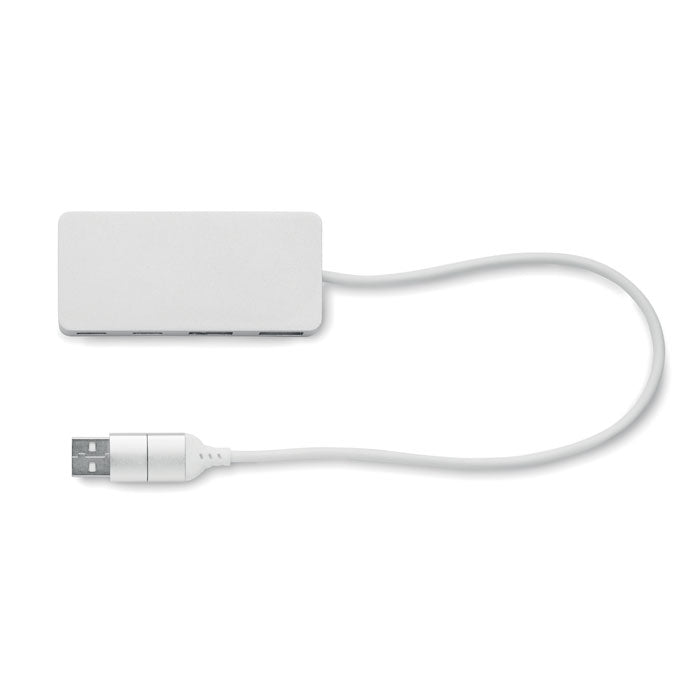 4-Port USB Hub — 2x Type-A & 2x Type-C, Recycled aluminium | UBAH MO2387