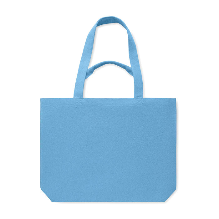Canvas Beach Bag — 60% Recycled Cotton, 40% Recycled Polyester, 37x10x49cm | MALDI BEACH MO2485