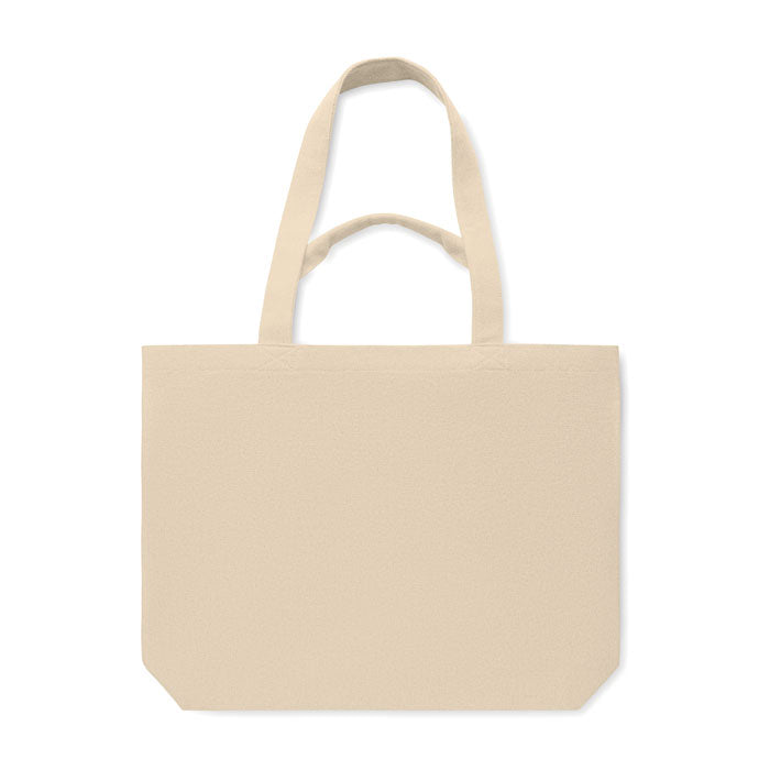 Canvas Beach Bag — 60% Recycled Cotton, 40% Recycled Polyester, 37x10x49cm | MALDI BEACH MO2485
