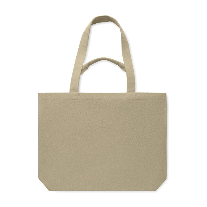 Canvas Beach Bag — 60% Recycled Cotton, 40% Recycled Polyester, 37x10x49cm | MALDI BEACH MO2485