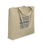 Canvas Beach Bag — 60% Recycled Cotton, 40% Recycled Polyester, 37x10x49cm | MALDI BEACH MO2485