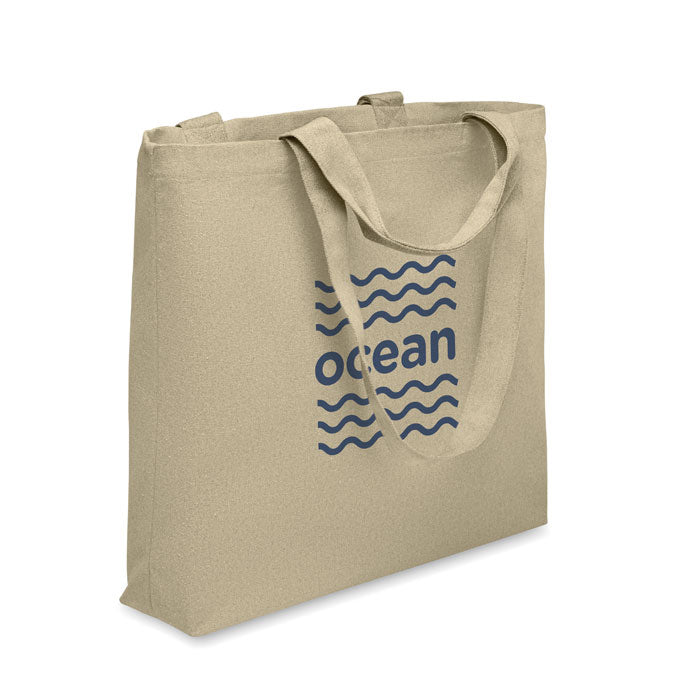 Canvas Beach Bag — 60% Recycled Cotton, 40% Recycled Polyester, 37x10x49cm | MALDI BEACH MO2485