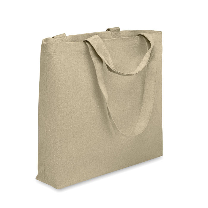 Canvas Beach Bag — 60% Recycled Cotton, 40% Recycled Polyester, 37x10x49cm | MALDI BEACH MO2485