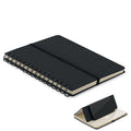 A5 Notizbuch 600D RPET-Hardcover, Smartphone-Ständer | STRATA MO2522