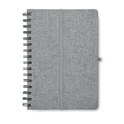 A5 Notebook 600D RPET Hardcover, Smartphone Stand | STRATA MO2522