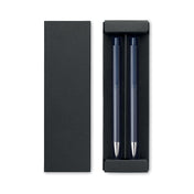 Recycled Aluminium Pen Set — 2-Piece (Blue Ball Pen & Graphite Inkless) in Recycled Paper Box | ORWELL MO2567