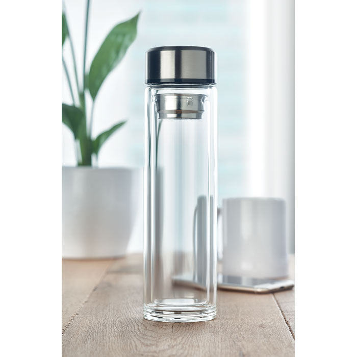Bouteille avec Thermomètre Tactile | POLE GLASS - MO6169