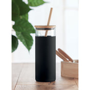 Verre Tumbler 450ml Couvercle en Bambou | STRASS - MO6352
