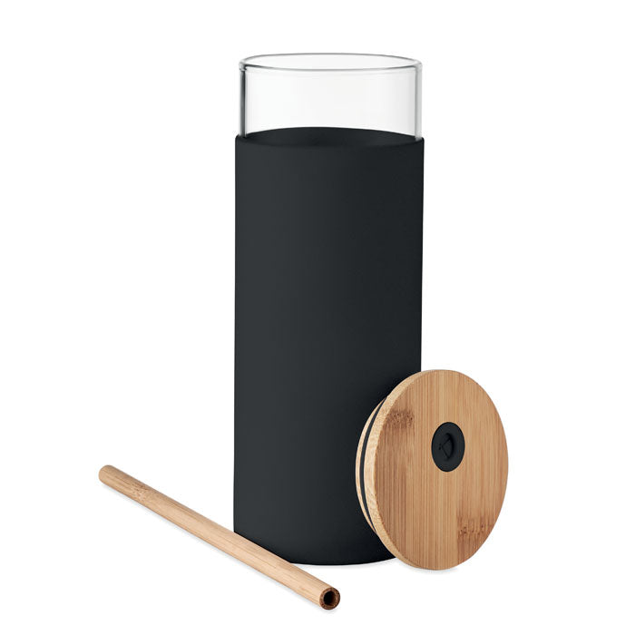 Verre Tumbler 450ml Couvercle en Bambou | STRASS - MO6352