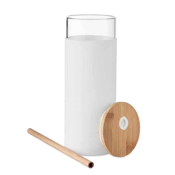 Verre Tumbler 450ml Couvercle en Bambou | STRASS - MO6352