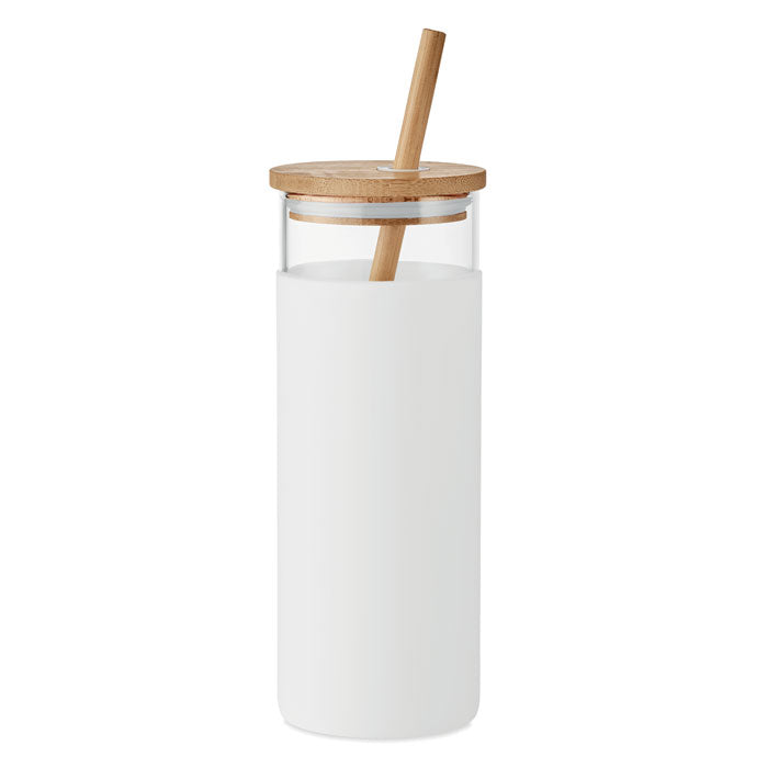 Verre Tumbler 450ml Couvercle en Bambou | STRASS - MO6352