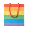 Sac de courses arc-en-ciel en coton avec longues anses | BOREALIS MO6353
