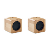 Set aus kabellosen Bambuslautsprechern | AUDIO-SET - MO6389