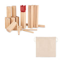 Juego de lanzamiento para exteriores de madera de pino con bolsa de cordón de algodón | KING MO6396