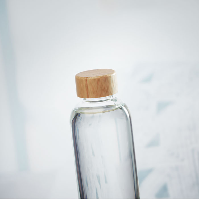 Bouteille en verre 650ml Couvercle en bambou | FRISIAN - MO6426