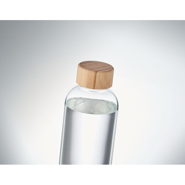 Bouteille en verre 650ml Couvercle en bambou | FRISIAN - MO6426