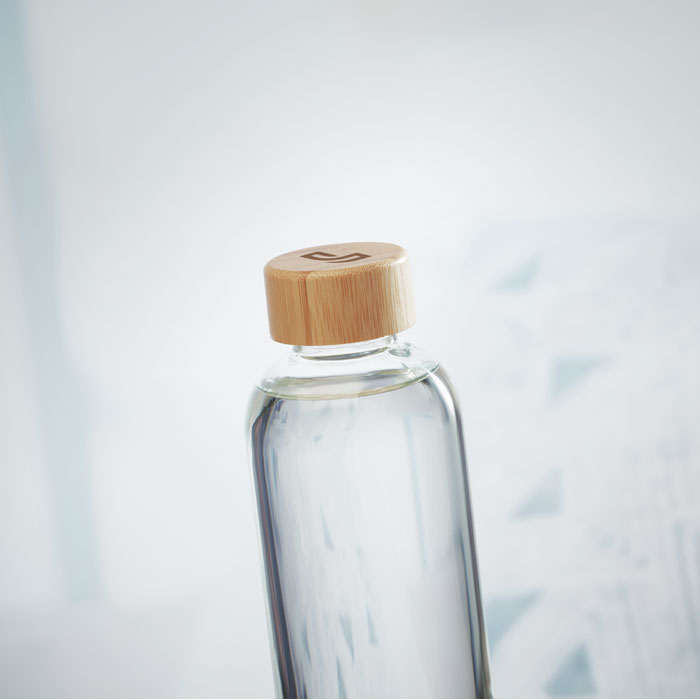 Bouteille en verre 650ml Couvercle en bambou | FRISIAN - MO6426