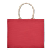 Jute Bag With Cotton Handle - Beach Bag | AURA - MO6443