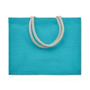 Jute Bag With Cotton Handle - Beach Bag | AURA - MO6443