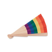 Regenboog Houten Handwaaier | BOWFAN - MO6446