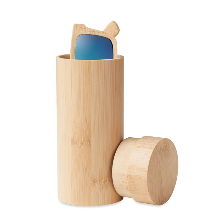 Zonnebril en Etui in Bamboe | WANAKA - MO6454