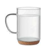 Tasse en Verre 400ml avec Base en Liège | LISBO - MO6470
