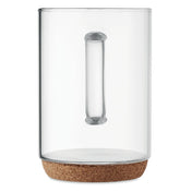 Tasse en Verre 400ml avec Base en Liège | LISBO - MO6470