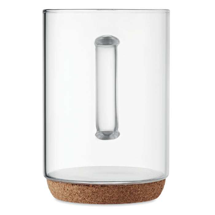 Tasse en Verre 400ml avec Base en Liège | LISBO - MO6470