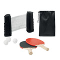 Houten tafeltennisset met uitschuifbaar net en RPET-etui | PING PONG MO6517