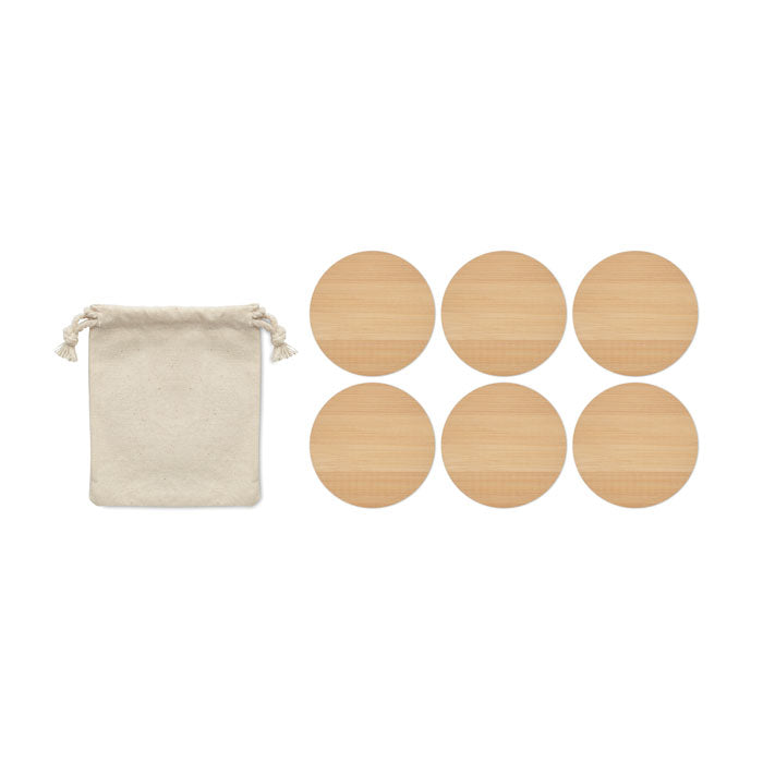 Ensemble de 6 Sous-verres en Bambou | BAYIN SET - MO6601