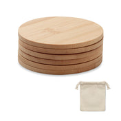 Ensemble de 6 Sous-verres en Bambou | BAYIN SET - MO6601