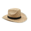 Sombrero vaquero de paja natural con cinta de poliéster | TEXAS MO6755