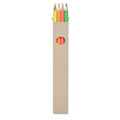 Set van 4 houten markeerpotloden in kraftdoos | BOWY MO6836