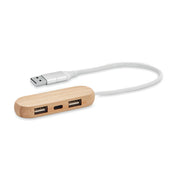 Concentrateur USB à 3 ports avec double entrée | VINA C - MO6848