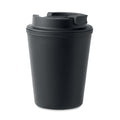 Bicchiere a doppia parete da 300 ml con coperchio con cannuccia in PP riciclato | TRIDUS MO6866