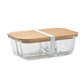 Borosilicate Glass Lunch Box with Bamboo Lid - 800 ml | TUNDRA 3 MO6973