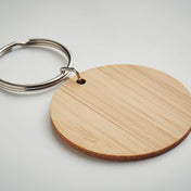 Porte-clés rond en bambou | ROUNDBOO - MO6977