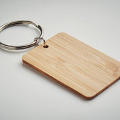 Rechthoekige Bamboe Sleutelhanger | ANGLEBOO - MO6978