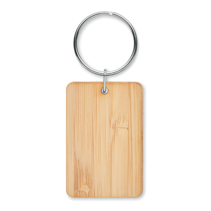 Rechthoekige Bamboe Sleutelhanger | ANGLEBOO - MO6978