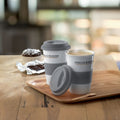 400ml Keramikbecher mit Silikondeckel und -manschette | TRIBECA MO7683