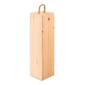 Caja de madera de paulownia para vino con asa de cordón | VINBOX MO9413