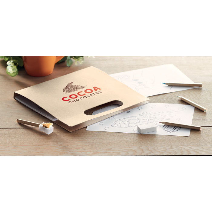 Ensemble de coloriage avec 6 crayons | FOLDER2 GO - MO9544