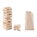 Wooden Toppling Tower Game in Cotton Pouch | PISA MO9574
