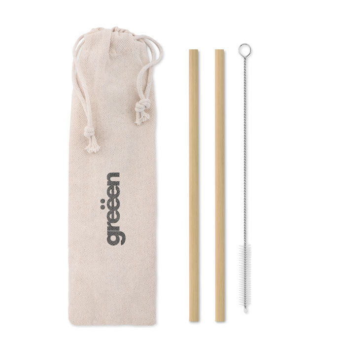 Bamboe Rietje Met Borstel In Zakje | NATURAL STRAW - MO9630