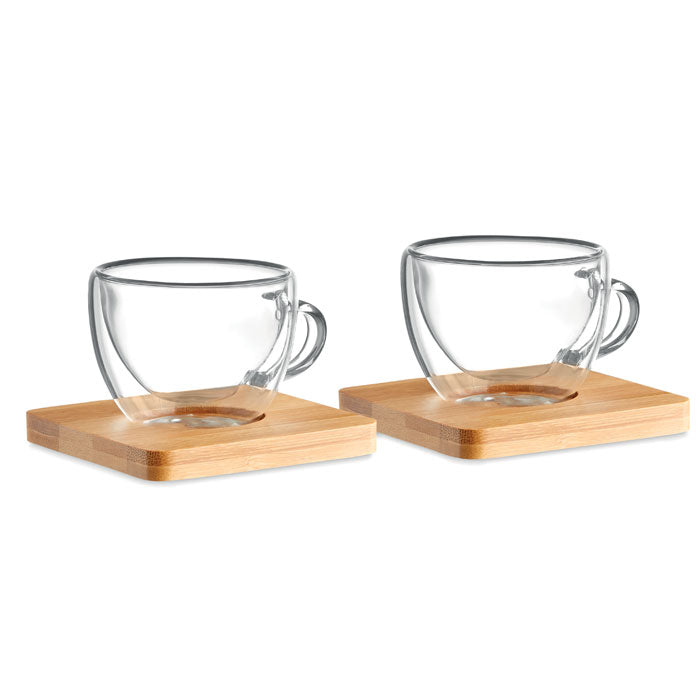 Juego de 2 vasos de espresso de doble pared | BELICE - MO9709