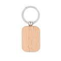 Llavero rectangular de madera | POTY MADERA - MO9774