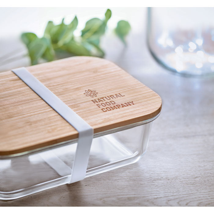 Boîte à Lunch en Verre avec Couvercle en Bambou | TUNDRA LUNCHBOX - MO9962